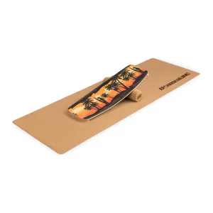 BoarderKING Indoorboard Curved, ravnotežna deska, blazinica, valj, les / pluta #3371