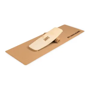 BoarderKING Indoorboard Curved, ravnotežna deska, blazinica, valj, les / pluta #3372
