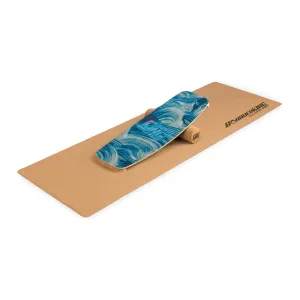 BoarderKING Indoorboard Curved, ravnotežna deska, blazinica, valj, les / pluta #4853