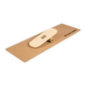 BoarderKING Indoorboard Flow, ravnotežna deska, podloga, valj, les/pluta