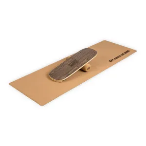 BoarderKING Indoorboard Flow, ravnotežna deska, podloga, valj, les/pluta #3376