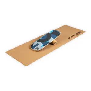 BoarderKING Indoorboard Flow, ravnotežna deska, podloga, valj, les/pluta #4708