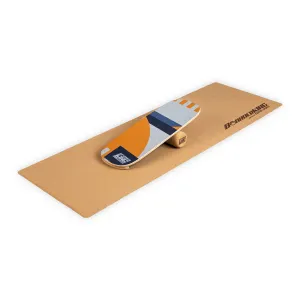 BoarderKING Indoorboard Flow, ravnotežna deska, podloga, valj, les/pluta