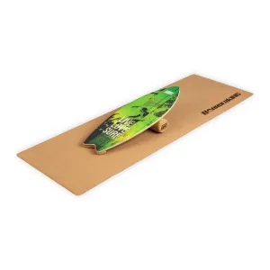 BoarderKING Indoorboard Wave, deska za držanje ravnotežja, podložka, valj, les/pluta #3351