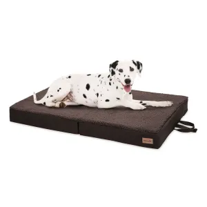 Brunolie Paco, pasja postelja, blazina za psa, pralna, ortopedska, protizdrsna, zračna, zložljiva spominska pena, velikost L (100 × 10 × 70 cm)