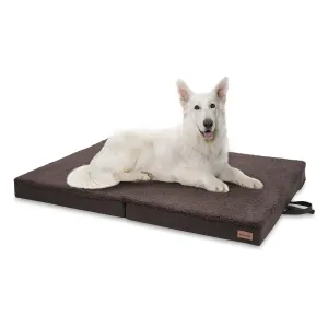 Brunolie Paco, pasja postelja, blazina za psa, pralna, ortopedska, protizdrsna, zračna, zložljiva spominska pena, velikost XL (120 × 10 × 85 cm)