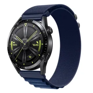 BStrap Nylon Loop pašček za Huawei Watch 3 / 3 Pro, navy blue