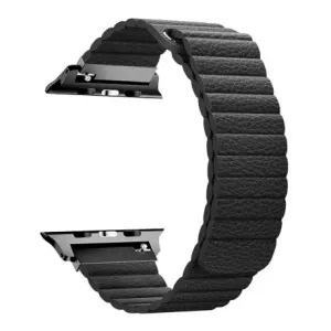 BStrap Leather Loop pašček za Apple Watch 38/40/41mm, Black