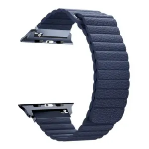 BStrap Leather Loop pašček za Apple Watch 38/40/41mm, Dark Blue