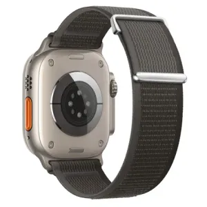 BStrap Velcro Nylon pašček za Apple Watch 38/40/41mm, black gray