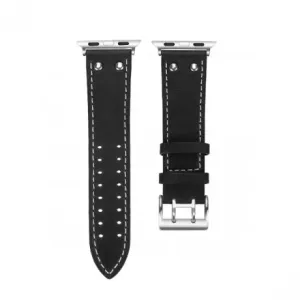 BStrap Leather Sport pašček za Apple Watch 42/44/45mm, Black