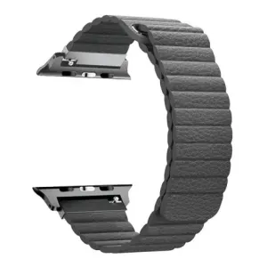 BStrap Leather Loop pašček za Apple Watch 42/44/45mm, Gray