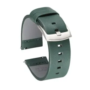 BStrap Fine Leather pašček za Garmin Vivoactive 4, green