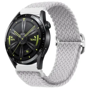 BStrap Elastic Nylon pašček za Huawei Watch GT2 42mm, pearl white