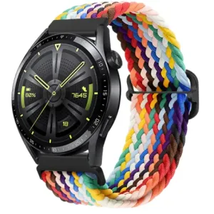 BStrap Elastic Nylon pašček za Huawei Watch GT2 42mm, rainbow