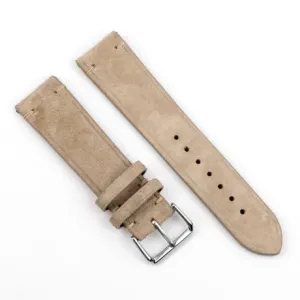 BStrap Suede Leather pašček za Huawei Watch GT2 42mm, beige