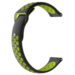 BStrap Silicone Sport pašček za Huawei Watch GT2 42mm, black/green