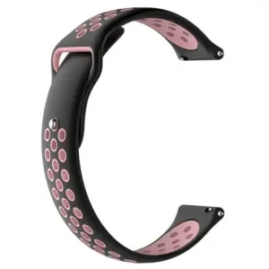 BStrap Silicone Sport pašček za Huawei Watch GT2 42mm, black/pink