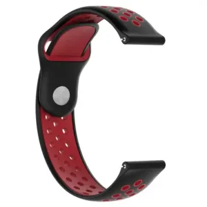 BStrap Silicone Sport pašček za Huawei Watch GT2 42mm, black/red