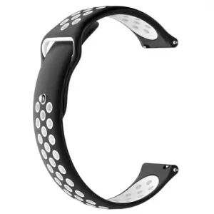 BStrap Silicone Sport pašček za Huawei Watch GT2 42mm, black/white