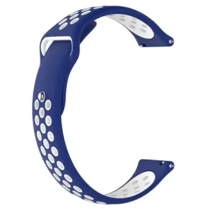 BStrap Silicone Sport pašček za Huawei Watch GT3 42mm, blue/white