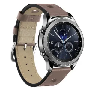 BStrap Leather Italy pašček za Huawei Watch GT3 46mm, khaki brown