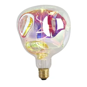 E27 zatemnitvena LED svetilka G125 mavrična 4W 200 lm 1800K