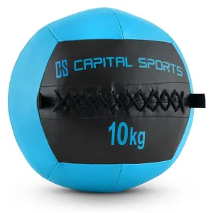 Capital Sports Wallba 10, 10 kg, temno modra, wall ball (medicinka) iz umetnega usnja