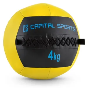 Capital Sports WALLBA 4, RUMENA, 4 KG, WALL BALL, UMETNO USNJE
