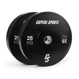 Capital Sports Elongate 2020, diski, 2 x 25 kg, trda guma, 50,4 mm