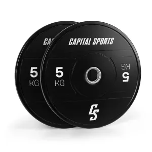 Capital Sports Elongate 2020, diski, 2 x 5 kg, trda guma, 50,4 mm