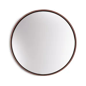 Casa Chic Fournier Stensko ogledalo s kovinskim okvirjem okroglo 58,8 x 58,8 cm