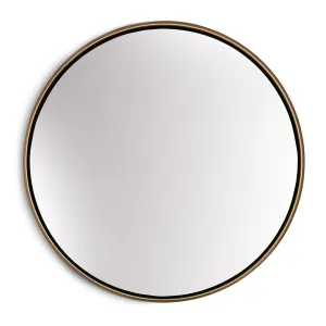 Casa Chic Fournier Stensko ogledalo s kovinskim okvirjem okroglo Ø 80 cm #129095