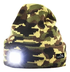 klobuk ARMY z LED svetilka Cattara USB polnjenje