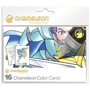 Chameleon kartice za barvanje - Manga / set 16 kos