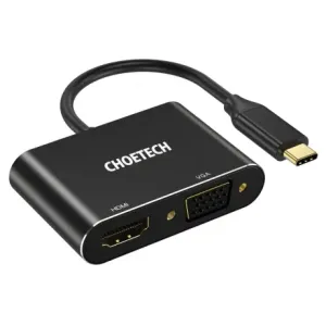 Choetech HUB-M17 adapter USB-C / HDMI 4K 60Hz / VGA FullHD, črna