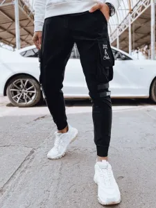 Atraktivne črne cargo jogger hlače