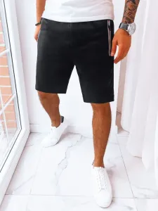 Športne črne moške kratke hlače z izrazito zadrgo