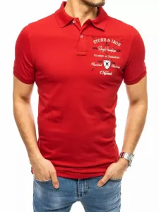 Rdeča polo majica z našitkom