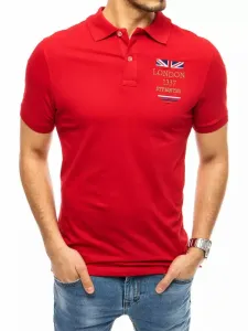 Rdeča polo majica z našitkom London