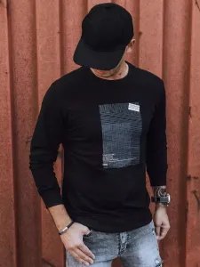 Črn pulover z originalnim potiskom