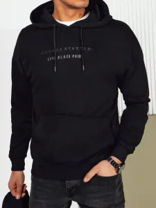 Črn pulover z edinstvenim napisom