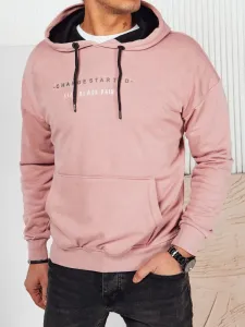 Rožnati pulover z edinstvenim napisom