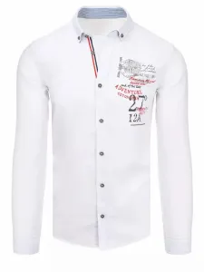 Bela bombažna srajca v originalnem dizajnu