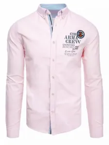 Originalna svetlo rožnata srajca s potiskom