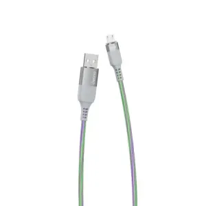 Dudao L9X Flowing Light kabel USB / Micro USB 5A 1m, siva #136603