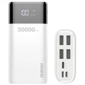 Dudao K8Max Power Bank 4x USB 30000mAh 4A, bela #136505