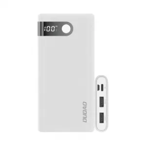 Dudao K9Pro Power Bank 10000mAh 2x USB 2A, belo #136524