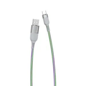 Dudao L9X Flowing Light kabel USB / USB-C 5A 1m, siva #136602