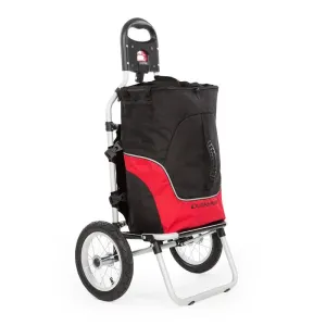 DURAMAXX Carry Red, voziček za bicikel, ročni voziček, maks. nosilnost 20 kg, črno rdeč